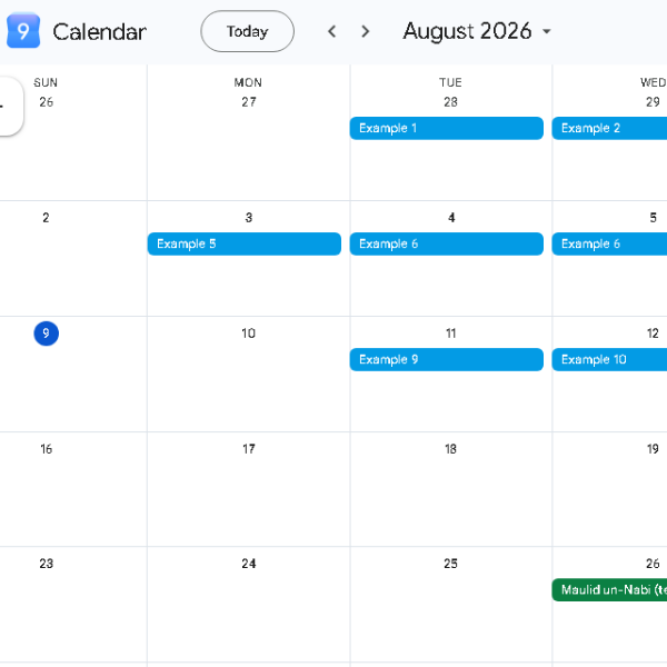 Calendar Management